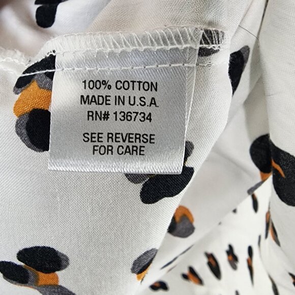 Persifor Leopard Print 100% Cotton Blouse Pullover – Chic Neutrals, Bold Pattern - Picture 11 of 12